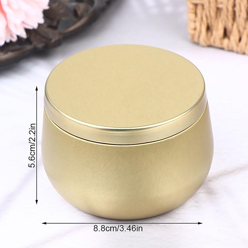 Mini Tinplate Container With Lids Wide Belly Metal Can For Loose Leaf Tea Portable Mini Jar For Candles Spice Crafts 88x56mm