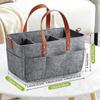 Felt Storage Bins Large Portable Market Basket With Shoulder Strap Home & Kitchen Organization For Foraging Food Family Picnic