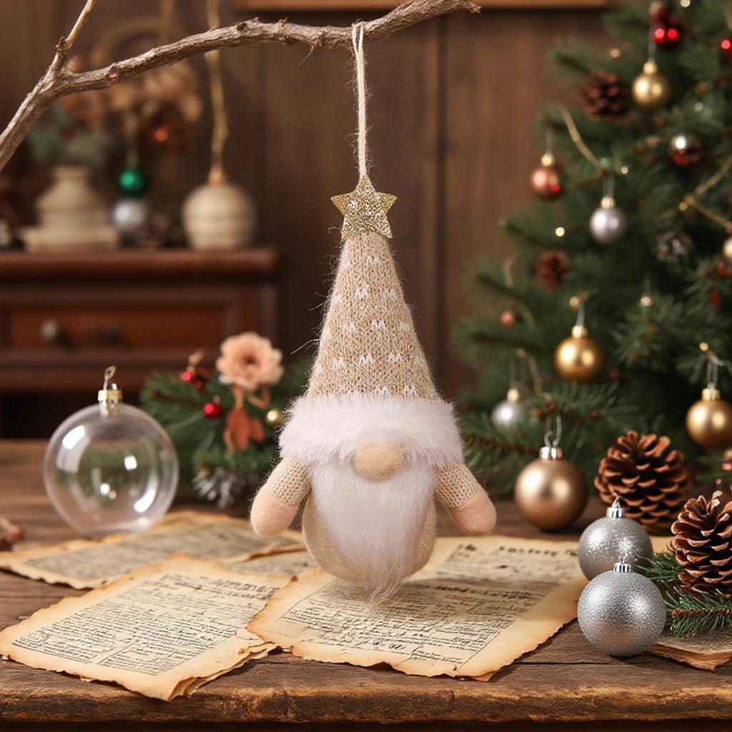 Weihnachten Stoffkunst Waldmann Puppe Anhänger - Kein Gesicht Ornament