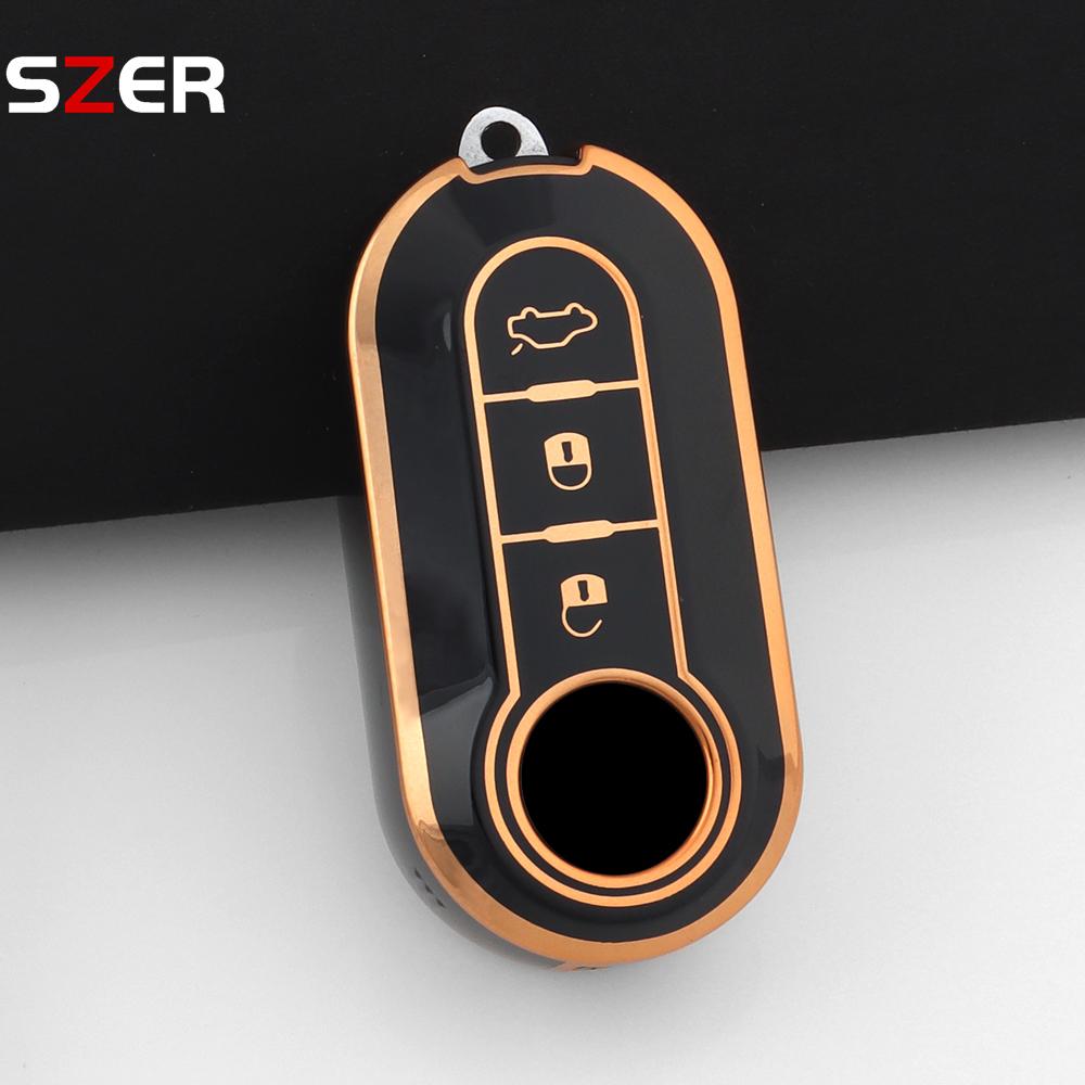 New Tpu Car Key Case Cover For Fiat 500 Ducato Panda 500L Punto Lancia Musa For Citroen Jumper For Peugeot Boxer Protected Fob