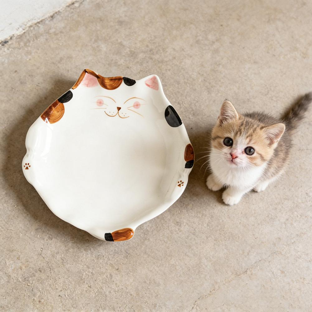 Cat Shape Ceramic Dessert Plate Japanese-style Dish Plate Cute Dessert Party Plate Home Desktop Snack Fruit Dessert Plates