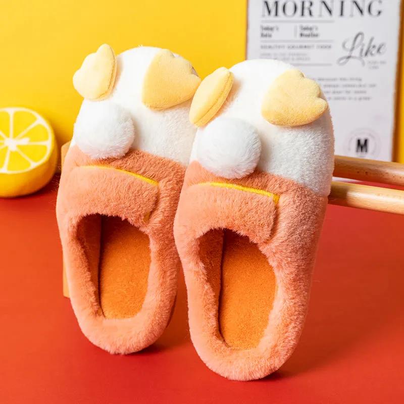 Frauen Winter dick besohlte warme Hausschuhe süße Cartoon rutschfeste Innen Schlafzimmer Hausschuhe