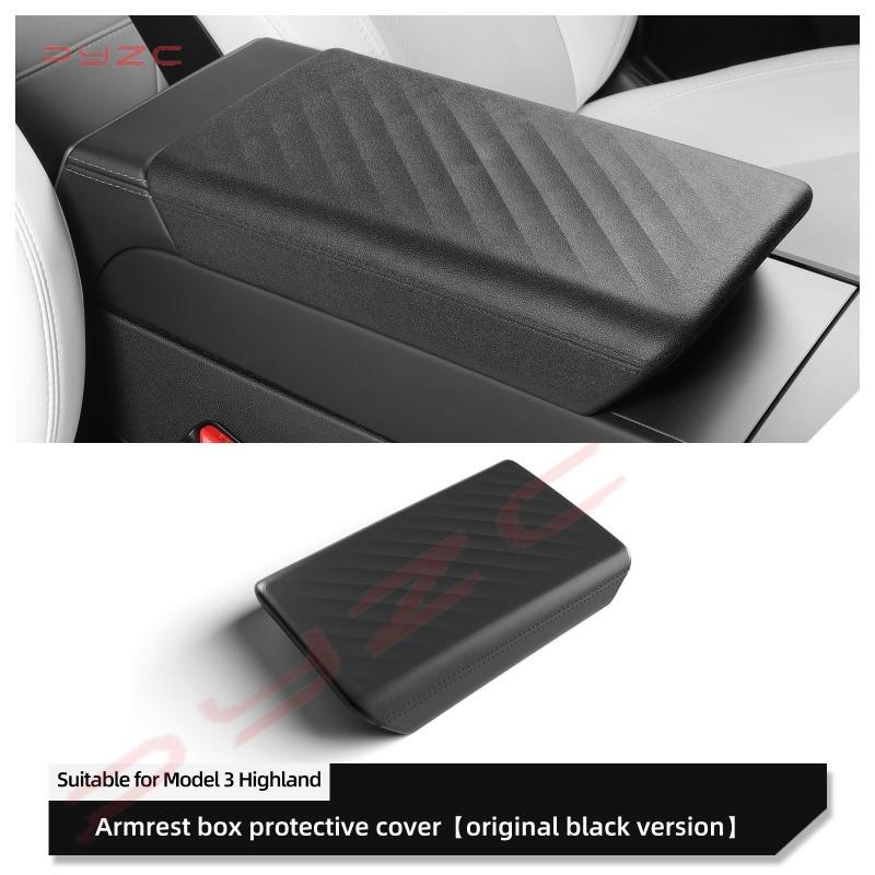 For Tesla Model 3 Highland Armrest Box Protective Cover Central Control Armrest TPE Protector Mat 2024 Car Interior Accessories