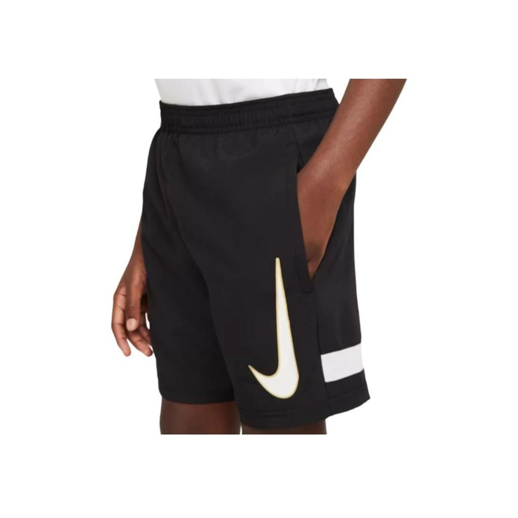 Nike Breathable Color Block Printed Soccer Shorts Kids Shorts Black CV1469-013