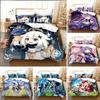 Anime Genshin Impact Paimon Bedding Set Duvet Cover Sheet Printed Bed Set Pillowcase Bed Full Queen King Size Comforter Bedroom