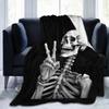 Halloween Fun Skull Dance Plush Blanket All Seasons Suitable for Sofa Bed Office Nap Blanket Cover Blanket