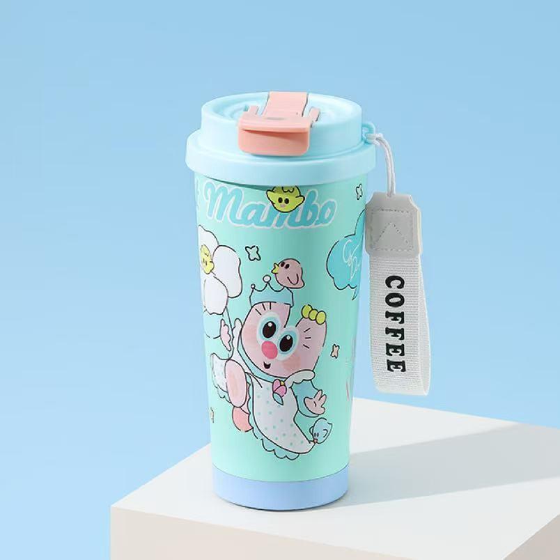 Cartoon Coffee Cup 316 Stainless Steel Thermos Cup High Value Portable Water Cup Car Accompanying Cup