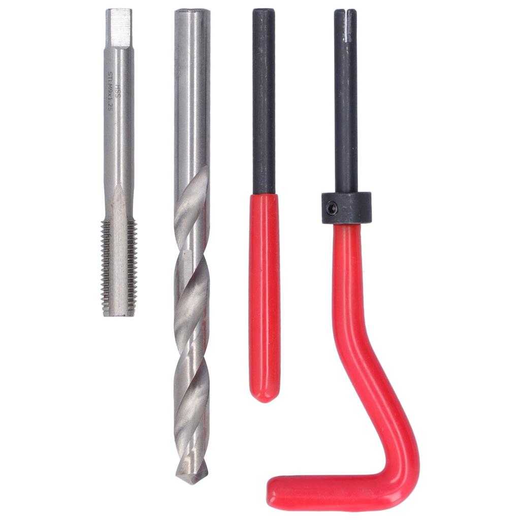 15 Stück M9x1.25mm Gewindereparatureinsätze Set Beschädigte Gewinde Wiederherstellungswerkzeuge für Autoreparatur