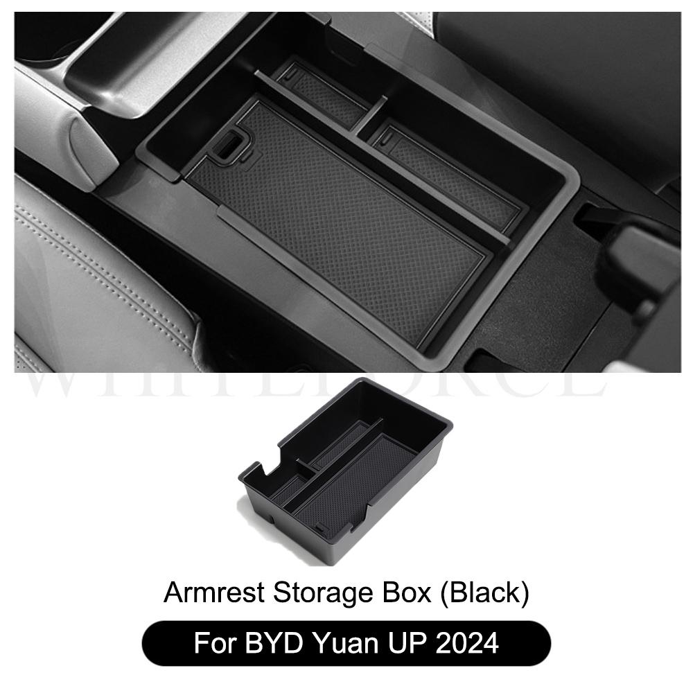 For BYD Yuan UP 2024 Center Control Water Cup Holder Armrest Storage Box Central Lower Storage Box Trash Can Organizer Accessory