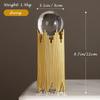 Clear Crystal Ball With Gold Art Decor Stand Light Luxury Sphere For Photography Ornaments Bookcase Wedding And Party