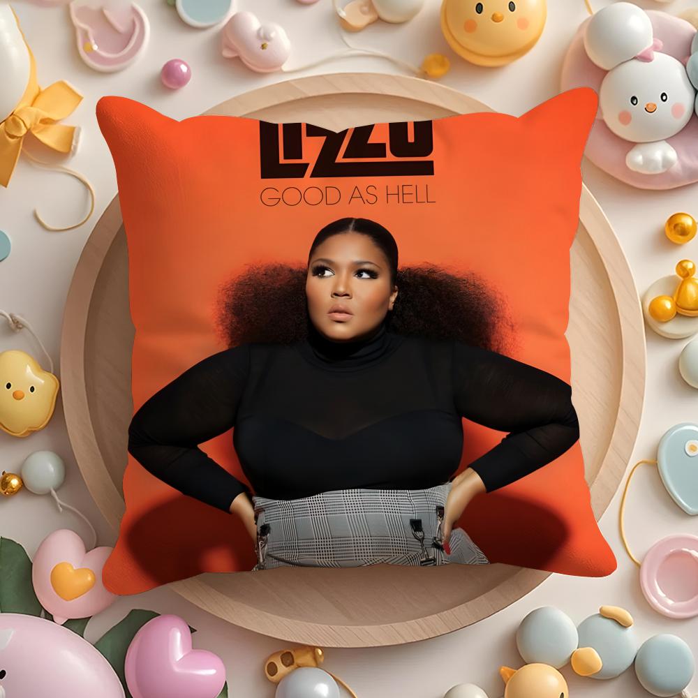 L-Lizzo Singer Cushion Cover Home & Car Multi-Scene Pillow Cover - Reversible, Soft & Durable for Daily Use