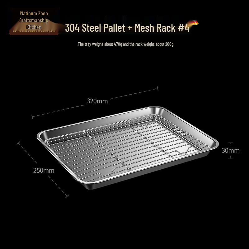 Bozhen Chef Non-stick Rectangular Roasting & Baking Pan with Grid Rack