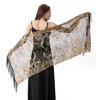 60*190cm Women's Mesh Sequin Cape Fringed Evening Shawl Wrap Glittering Scarf