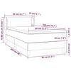 3127337 vidaXL Lit à sommier tapissier et matelas Gris clair 80x200 cm Velours
