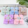 Towel Set Coral Fleece Bath Towel Cut Edge Absorbent Gift Towels Home Bathroom Soft Towels