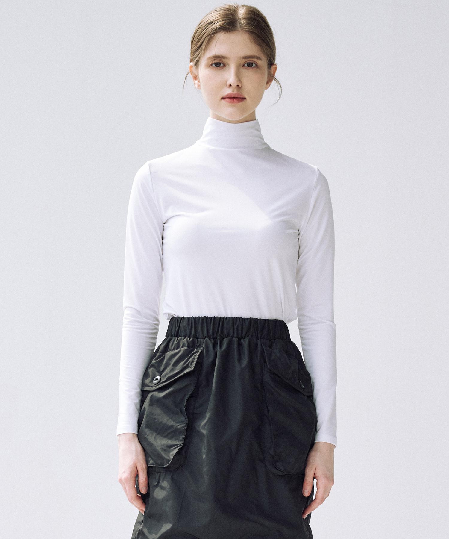 Топ с высоким воротником Aim Swing Slim Fit Black/Free