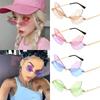1PC Rimless Dragonfly Wing Sunglasses Vintage Clear Gradient Ocean Lens Sun Glasses Shades UV400 Fashion Party Accessories