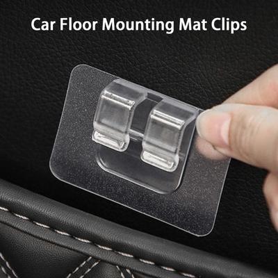 Tapis de sol antidérapant à Clip Simple pour voiture, 10 pièces, Transparent, multi-usage, tapis de montage au sol de voiture, Clips pour véhicule