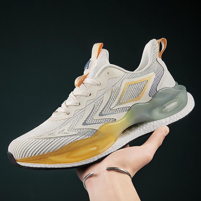 

2025 summer new men s shoes live 2025 popcorn soft sole sports leisure wear-resistant fashion running shoes tide 44 бежевый