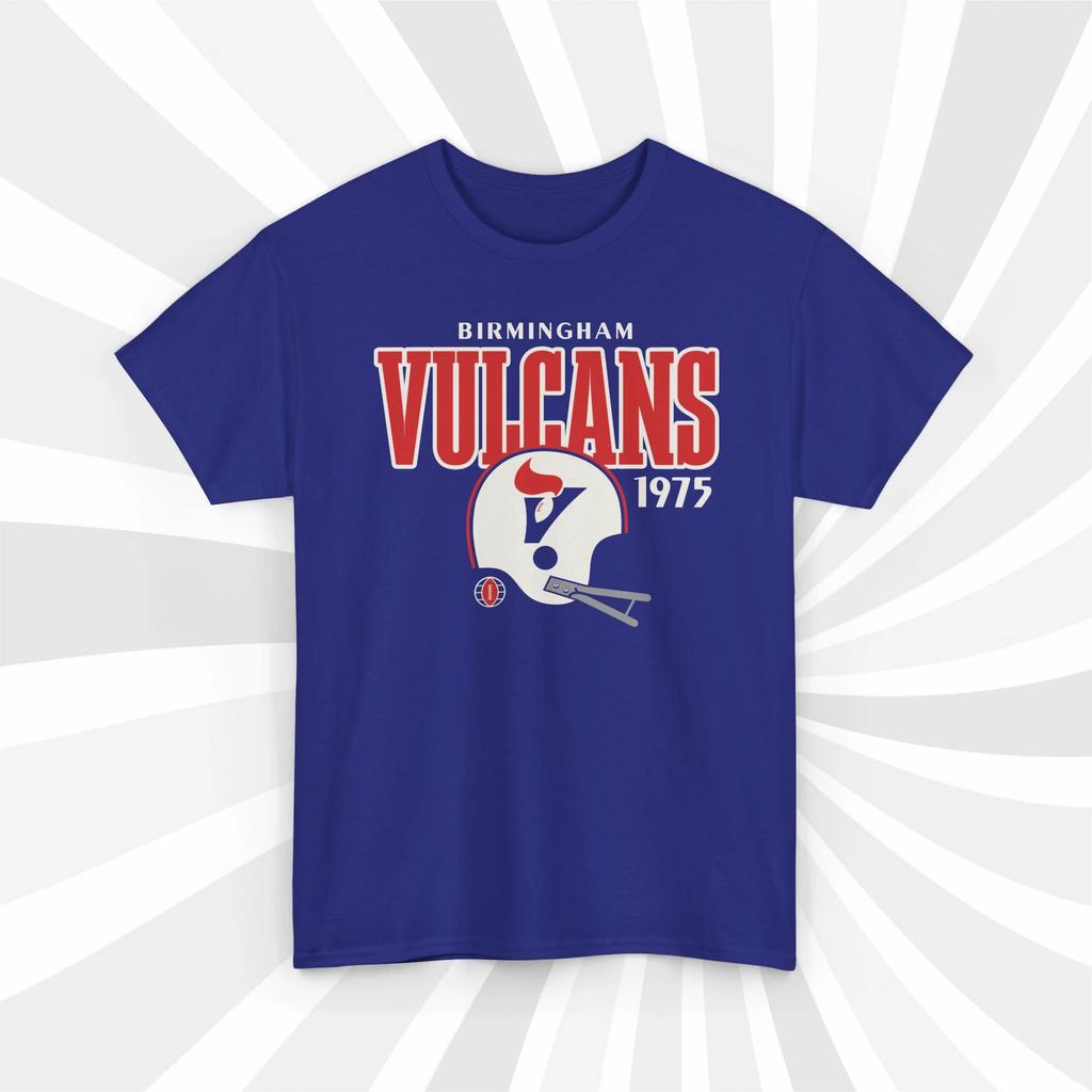 Birmingham Vulcans 1975 WFL Vintage Football Helmet T Shirt