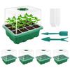 12 Holes Seed Starter Tray Greenhouse Germination Kit with Humidity Dome Plant Seedling Growing Tray with Base Propagation Kit