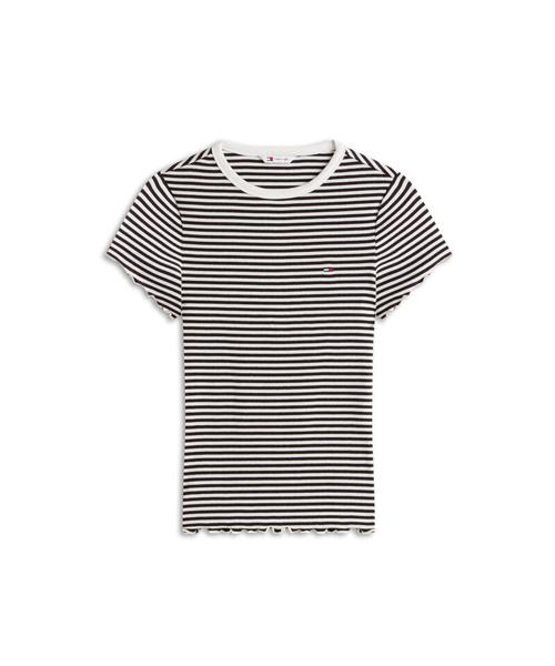 Tamijinseu Slim Fit Letters Edge Rib T-Shirt (T32G1Tto53Twt10Aq)