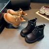 Children  Short Boots for Girls Winter  Korean Style Soft Thick Sole Anti-slippery Versatile Trendy Leather Shoes