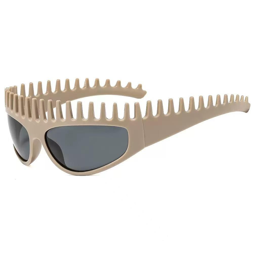 

Punk Vintage Design Sunglasses Headbands for Women Men Fashion Personalized Sun Protection Headband Comb Shaped Hair Accessories кавовий