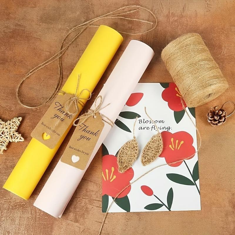 1pc 200m x 2mm Heavy-Duty Jute Twine, 656ft Thick Craft String for Gardening, Gift Wrapping & Art Decor