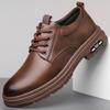 Fashion 2024 Spring and Autumn British Style Men's Shoes Wedding Tide Soft Leather Casual Shoes a Foot Off All Matching Leather Shoes