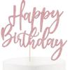 Birthday Cake Toppers Set - Glitter Alphabet Letters Decorative Picks Party Dessert Decoration