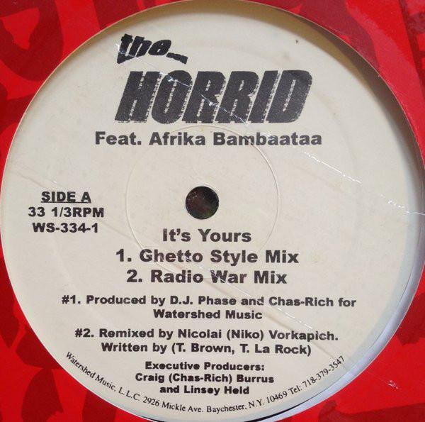 

12inch Record HORRID - It s Yours WS3341 Watershed Music US Rap & Hip-Hop/R&B Used