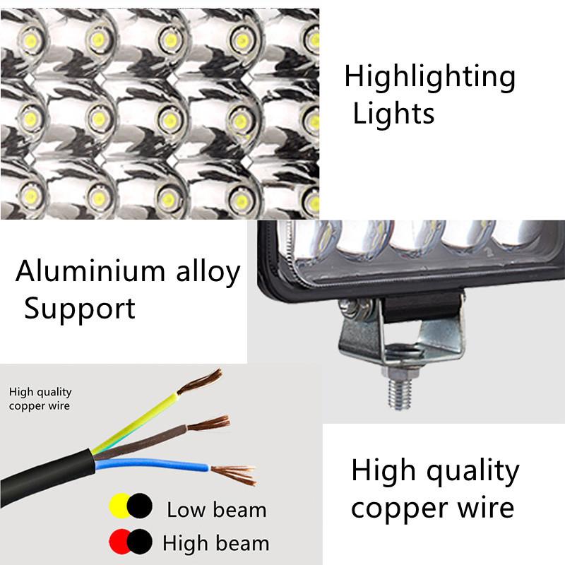1X LED spotlight 12-80V strong light super bright spotlight reversing light waterproof Fog light car truck general headlight
