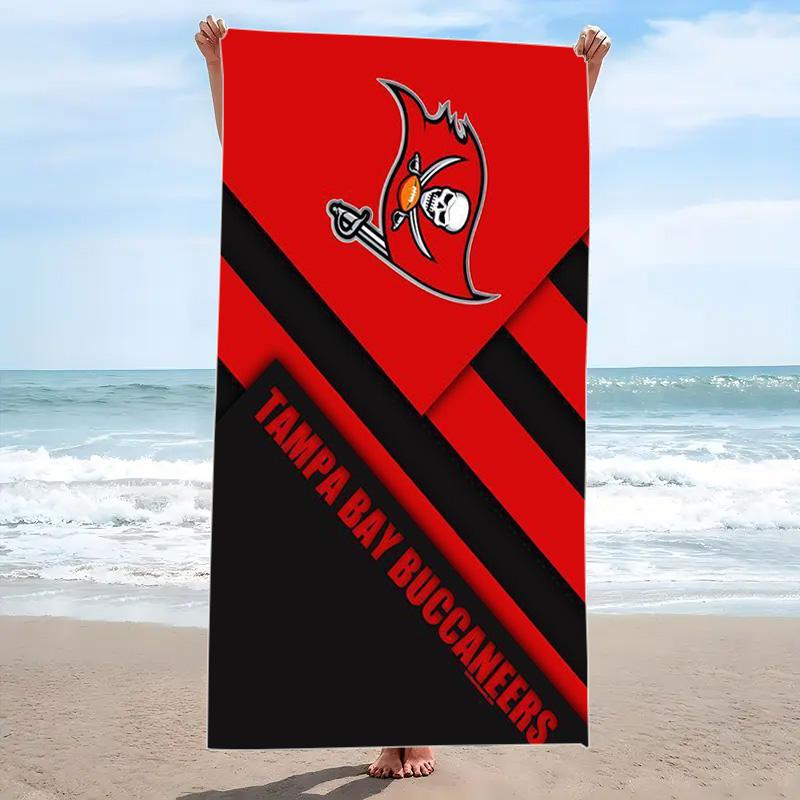 Tampa Bay Buccaneers Logo Print Beach Towel, Large Soft Quick Dry Towel for Beach Camping Swimming