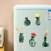 5/10Pcs Mini Vase Refrigerator Magnet DIY Home Office Kitchen Locker Fridge 3D Miniature Resin Flower Vase Pot Magnetic Decoration Ornament