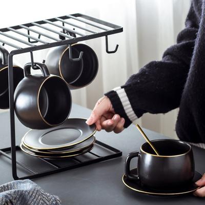 Creative Nordic Style Gold Ceramic Cup Water Cup Coffee Cup Flower Tea Cup Mug Milk Cup Afternoon Tea