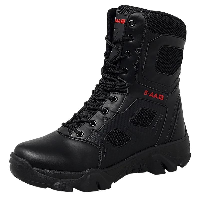 Men Shoes Winter Men Combat Tactical Boots 2026 Ankle Work Safety Shoes Special Force Army Boots Male Waterproof Motorcycle Shoe