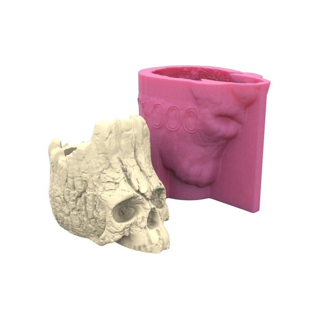 Unique Skull Silicone Planter Mold for DIY Resin Crafts and Unique Home Decor Ideal for Pen Holders or Flower Pots
