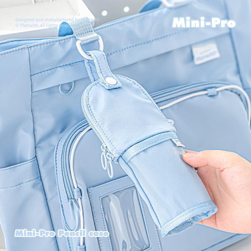 Planwith Friends Program Mini-Pro Portable Small Pencil Bag, which can stand and hang small-capacity portable stationery bags