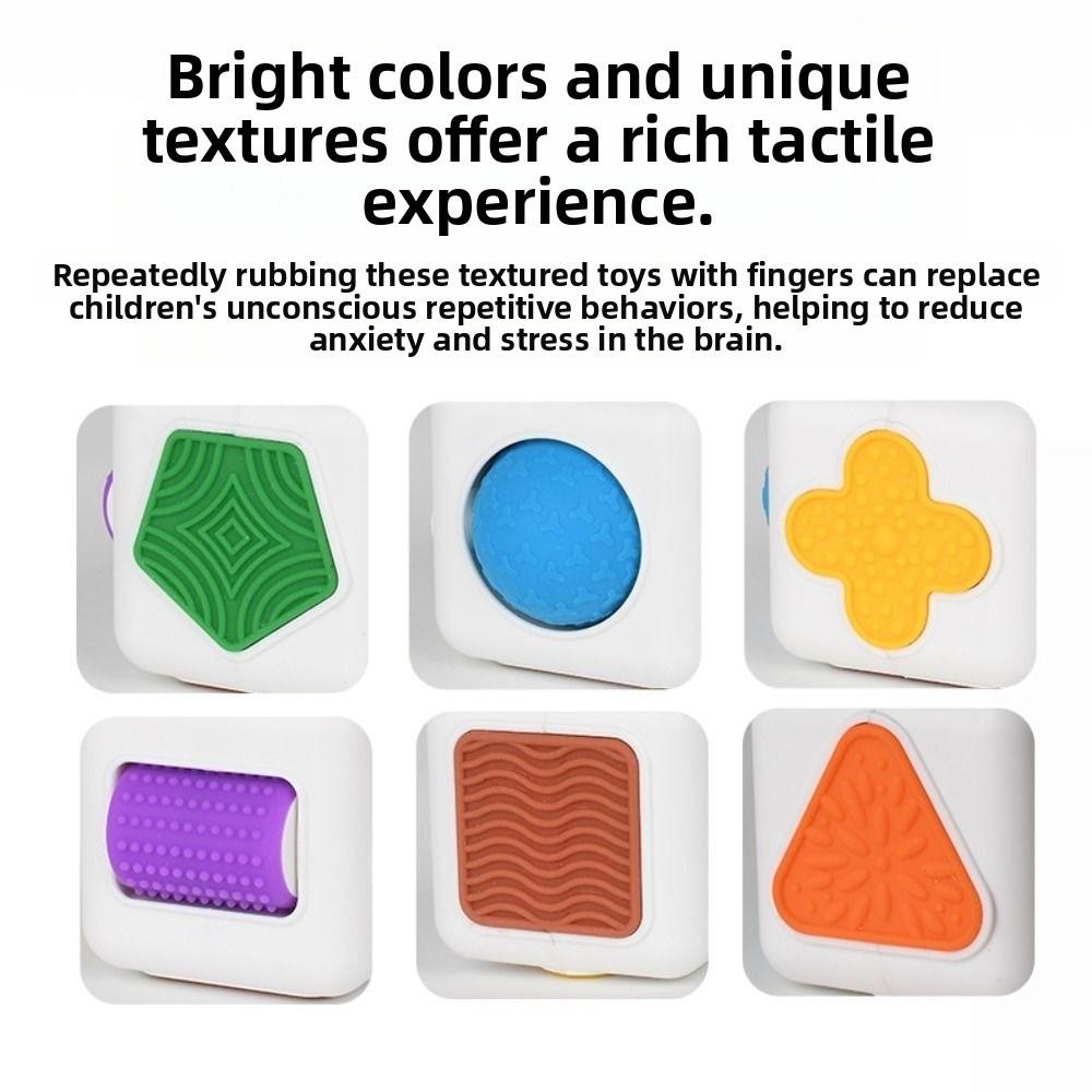 3D Stereoscopic Sensory Hexahedron Geometry Multi-faceted Fingertip Roller Sensory Cube  Kids Toy