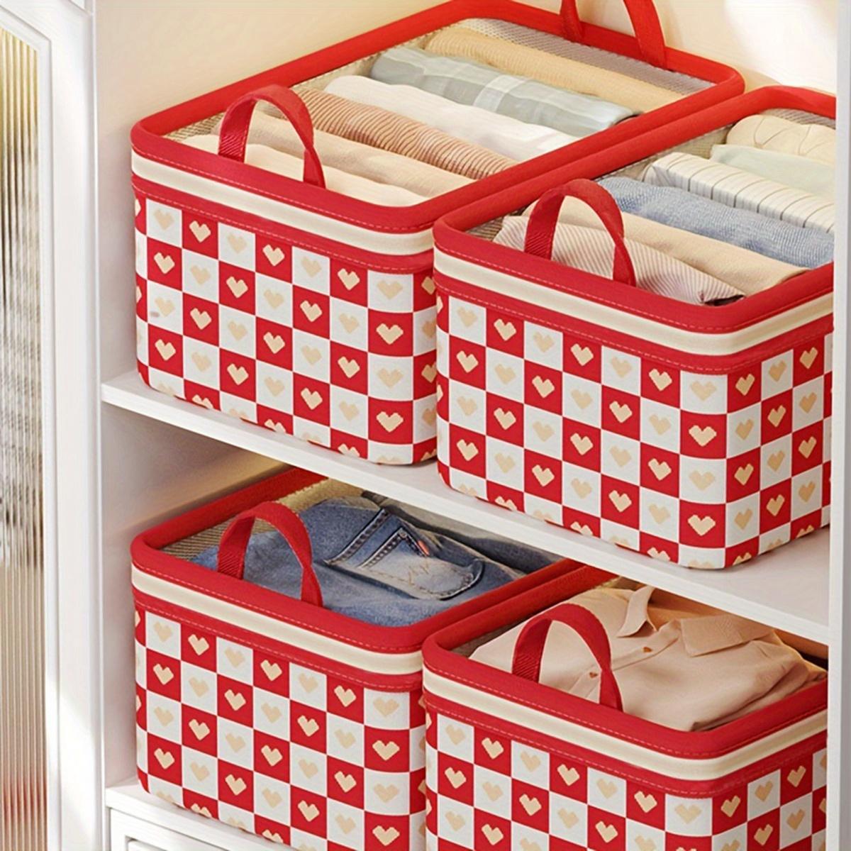 1pc Versatile Foldable Storage Bin with Handles - Perfect for Clothes Books Toys More M 898₽