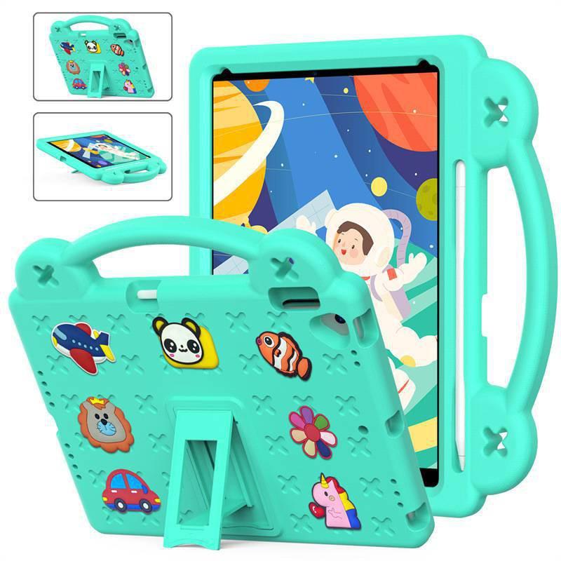 Kids Silicone IPad Case 10.2 2019-2021 9 8 Air 4 10.9 Pro 10.5 Shockproof Cartoon Handheld Cover With