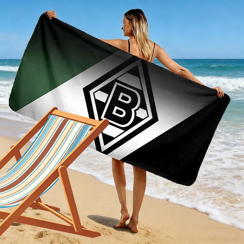 Borussia Monchengladbach Print Beach Towel, Large Soft Quick Dry Towel for Beach Camping Swimming