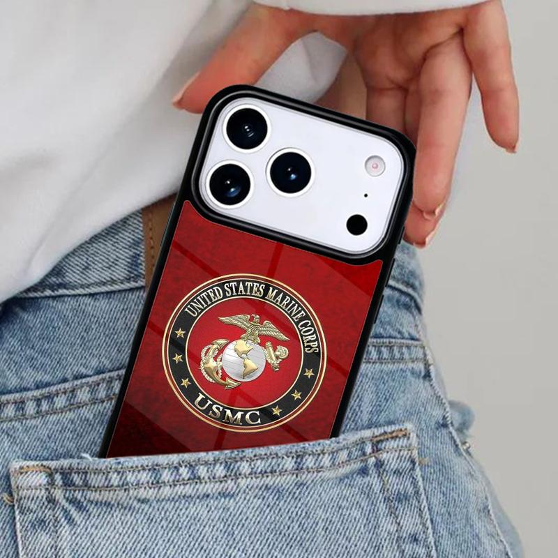 United States Marine Corps LOGO Phone Case for iPhone 17ProMax 12 13 14 15 16e 17 Pro Max Plus Air Cover