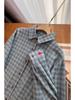 Big Brand Plaid Flannel Shirt with Heart Embroidery & Contrasting Buttons