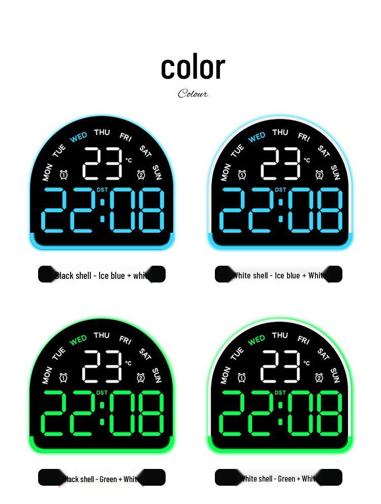 Multifunctional LED Ambient Alarm Clock with Temperature Display and Multiple Alarms