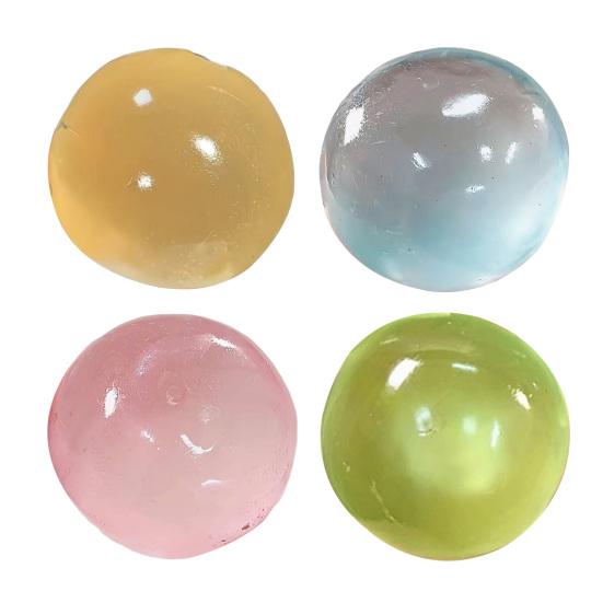 1/3/4Pcs Coconut Oil Stress Ball Slow Rising Stress Relief Clear Ball Squeeze Toy Non-Sticky Improving Focus Relaxation Stretchy Ball Sensory Toy