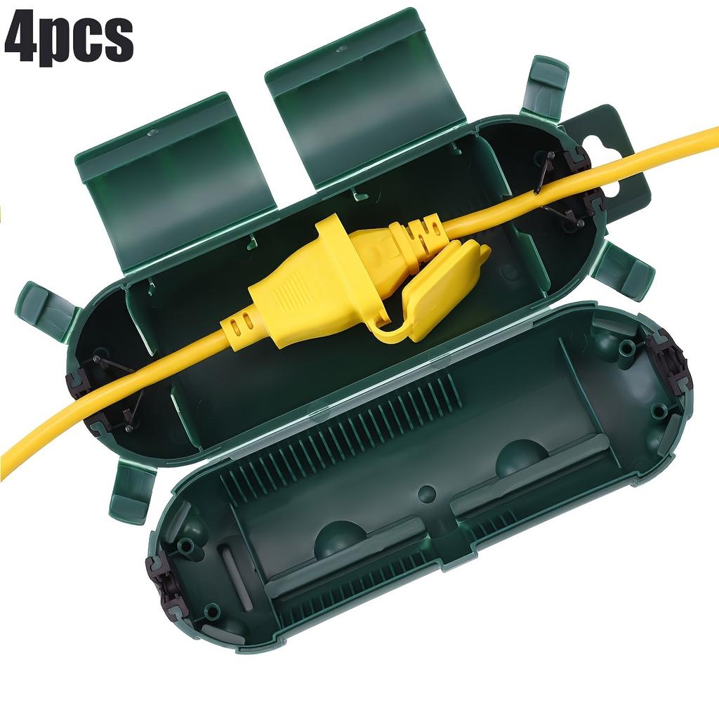 4 Stück Outdoor Verlängerungskabel Sicherheitsabdeckung Dichtung, Wetterfeste Elektrische Anschlussdose zum Schutz von Outdoor-Steckdosensteckern