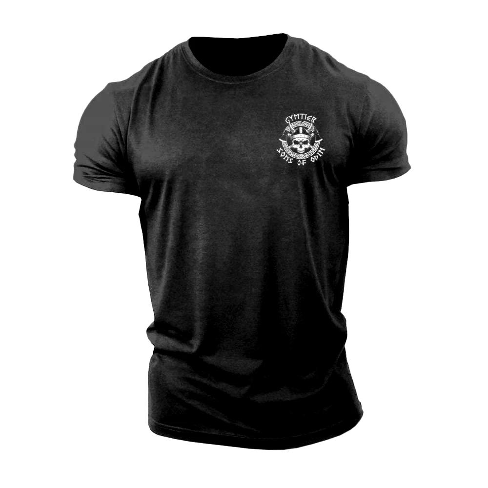 

Summer Viking Casual Fashion 3D Printed T-shirt for Tough Men, Outdoor Sports Short Sleeved Clothing, Simple Daily Versatile O-neck Pullover 6XL
