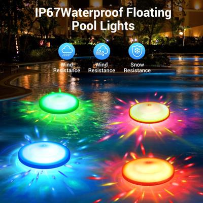 2 Luces Flotantes para Piscina IP67 Impermeables RGB Superior e Inferior